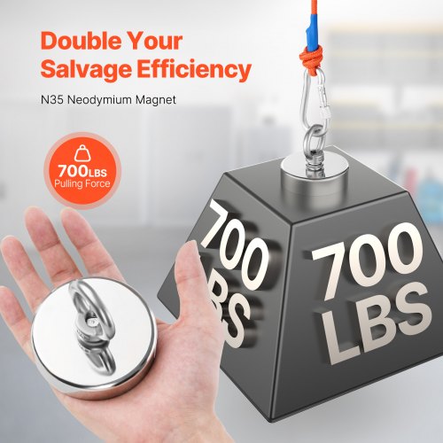 Fishing Magnet 700 LBS318 Kg Pulling Force Super Strong Neodymium Fishing