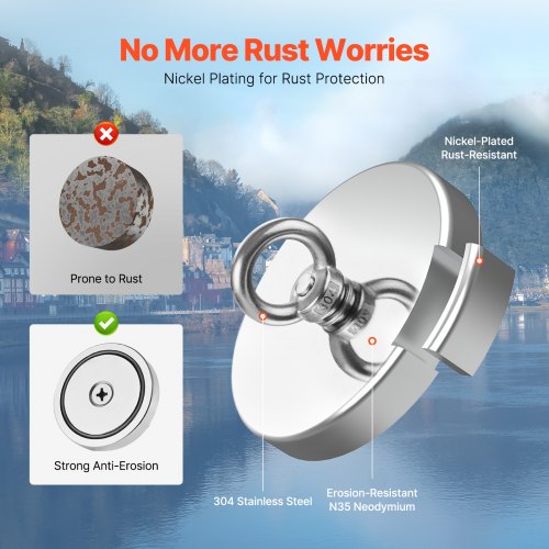 Fishing Magnet 700 LBS318 Kg Pulling Force Super Strong Neodymium Fishing