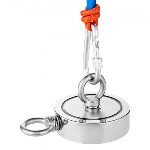 Magnet Fishing Kit 1000 LBS454 Kg DoubleSided Pulling Force Strong Magnet