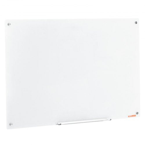 Magnetic Glass Whiteboard Dry Erase Board 48x32 WallMounted Large White