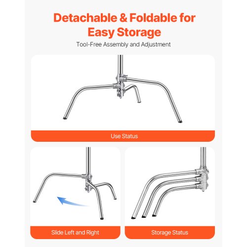 C Stand Max Height 1083 ft330 cm Stainless Steel Heavy Duty Photography