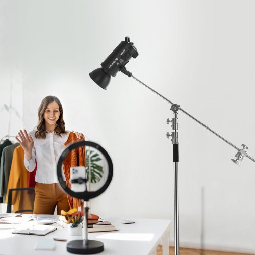 C Stand with Boom Arm Max Height 1083 ft330 cm Stainless Steel Heavy