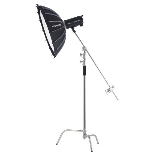 C Stand with Boom Arm Max Height 1083 ft330 cm Stainless Steel Heavy
