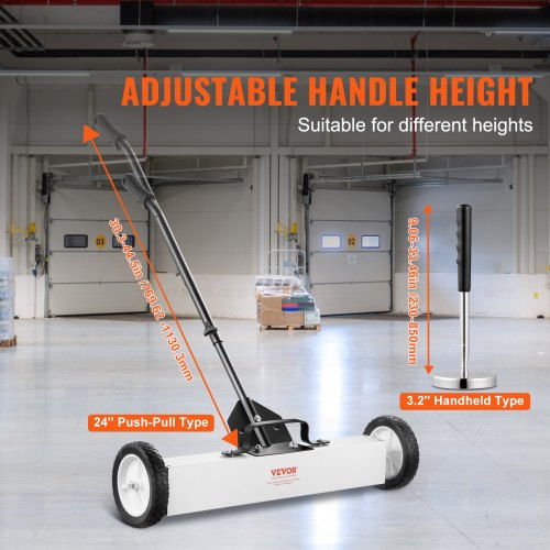 24Inch Magnetic Sweeper with Wheels Telescoping Magnetic Pickup Tool – 175MM