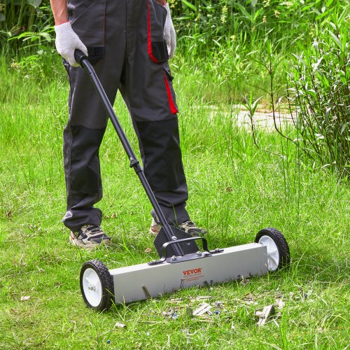 24Inch Magnetic Sweeper with Wheels Telescoping Magnetic Pickup Tool – 175MM