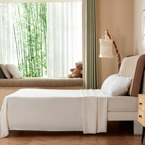 4Piece Bed Sheet Set – Queen Size 100 Brushed Microfiber Bedding Set with 2