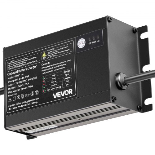 Marine Battery Charger 1Bank 5A 12V Onboard Boat Charger IP68 Waterproof