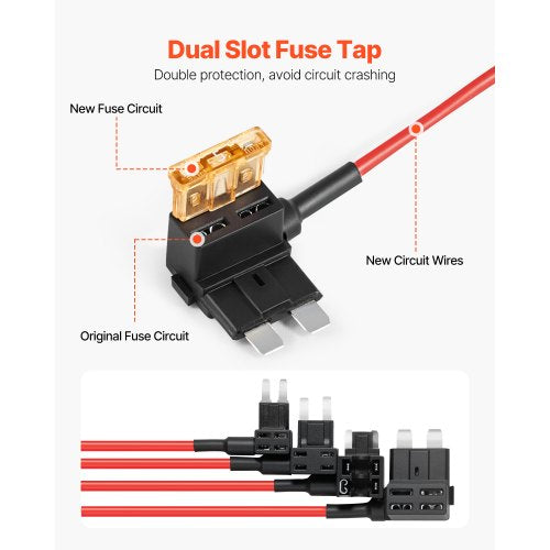 Fuse Tap 24 Packs 4 Types 12V Car AddaCircuit Fuse Tap Adapter Standard