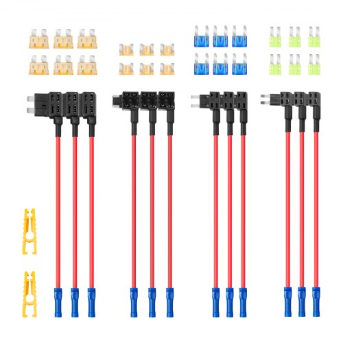 Fuse Tap 24 Packs 4 Types 12V Car AddaCircuit Fuse Tap Adapter Standard
