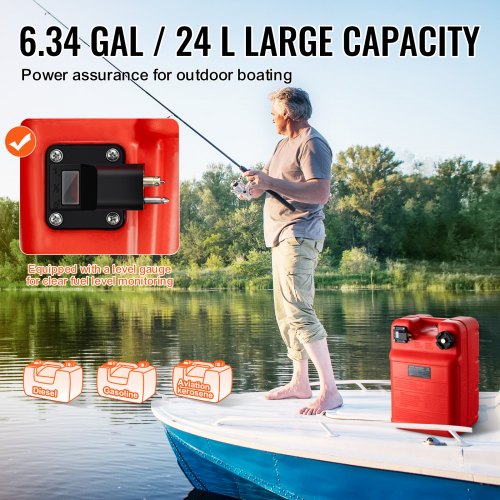 Marine Tank 634Gallon24L Marine Portable Tank Outboard Marine Boat