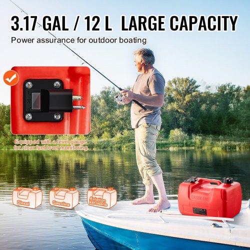 Boat Fuel Tank 317Gallon12L Marine Outboard Transfer Tank Transfer