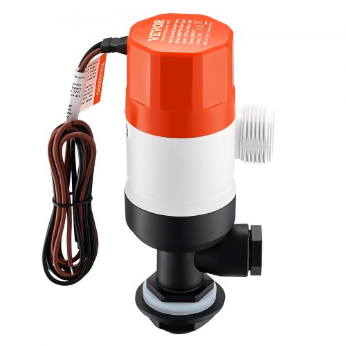 Livewell Pump for Boat 12V 500 GPH Straight Livewell Aerator Pump with Dual