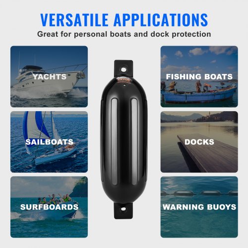 Boat Fenders 65 x 23 Boat Bumpers for Docking Inflatable Ribbed Fender