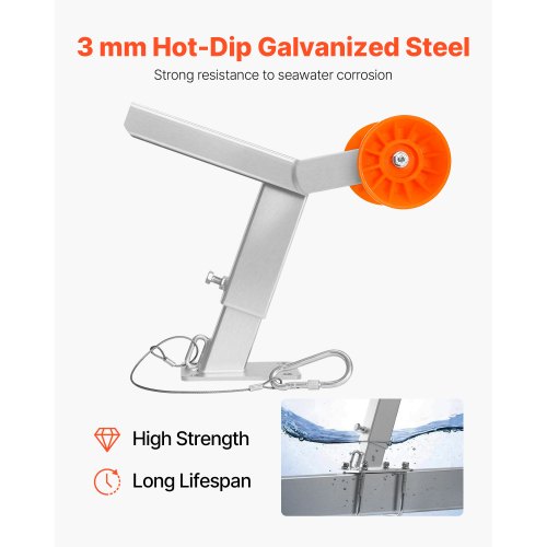 Boat Trailer Winch Stand with Roller Adjustable Height 143216 Inches