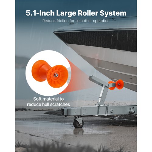 Boat Trailer Winch Stand with Roller Adjustable Height 143216 Inches