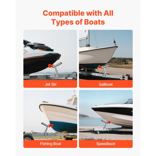 Boat Trailer Winch Stand with Roller Adjustable Height 143216 Inches