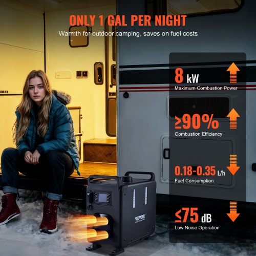 8KW Diesel Heater 12V24V All in One Diesel Air Heater Bluetooth APP