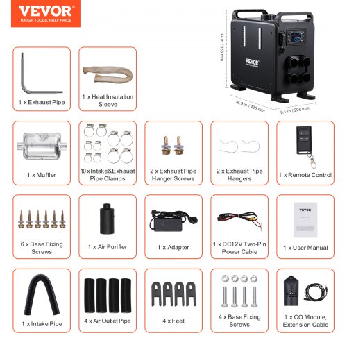 8KW Diesel Heater 12V24V All in One Diesel Air Heater Bluetooth APP