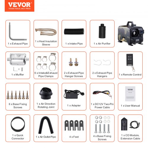 Diesel Air Heater Diesel Heater 8KW 12V24V Bluetooth APP Remote Control
