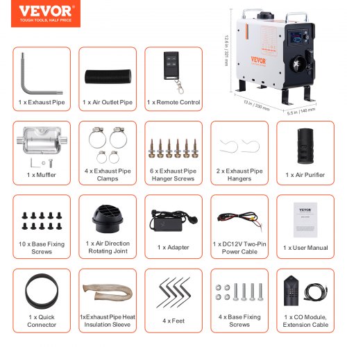 2KW Diesel Heater 12V24V All in One Diesel Air Heater with Bluetooth APP