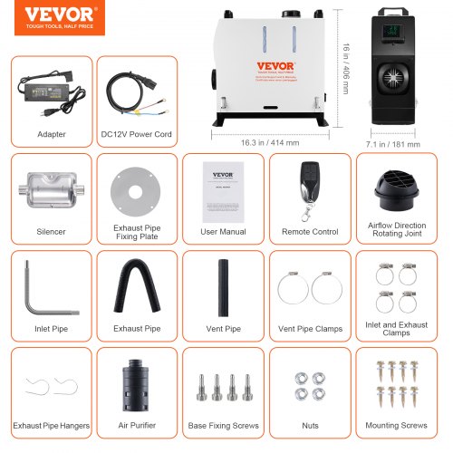 58KW Diesel Heater Diesel Air Heater All in One with Remote Control and LCD