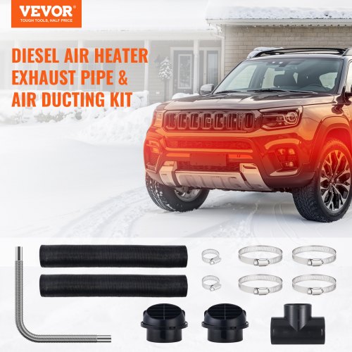 Diesel Heater Pipe Ducting Set 3 Extendable Air Duct Hose 1 Stainless