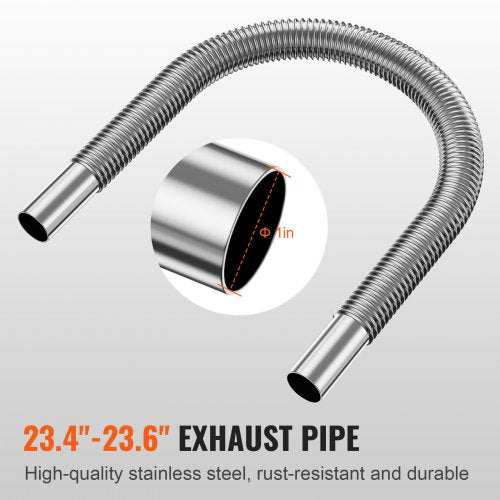 Diesel Heater Pipe Ducting Set 3 Extendable Air Duct Hose 1 Stainless