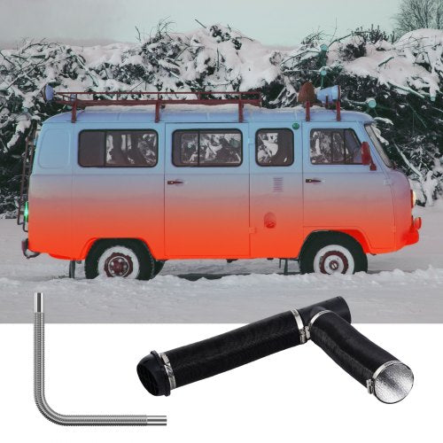 Diesel Heater Pipe Ducting Set 3 Extendable Air Duct Hose 1 Stainless