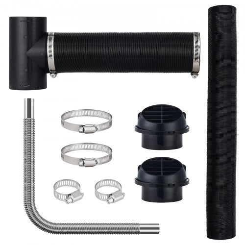 Diesel Heater Pipe Ducting Set 3 Extendable Air Duct Hose 1 Stainless