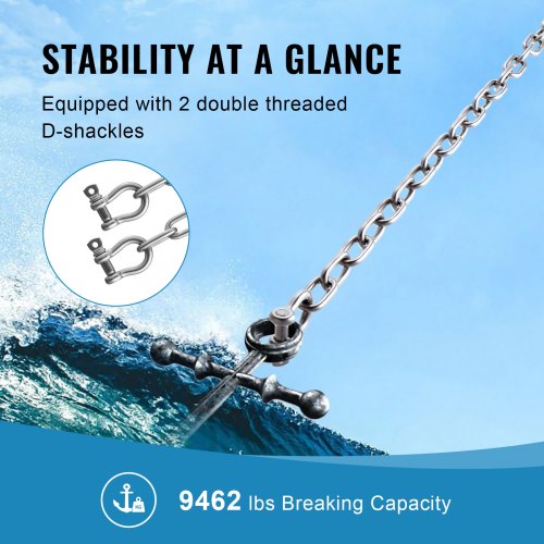 Boat Anchor Chain 14 x 4 1700 lbs WLL4800 lbs BS 316 Stainless