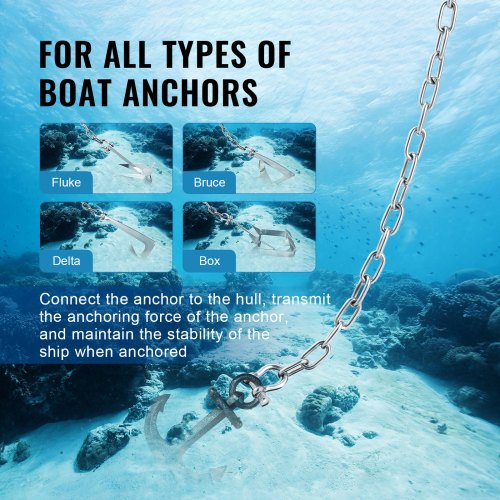 Boat Anchor Chain 14 x 4 1700 lbs WLL4800 lbs BS 316 Stainless