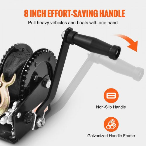 Hand Winch 2000 lbs Pulling Capacity Boat Trailer Winch Heavy Duty Rope