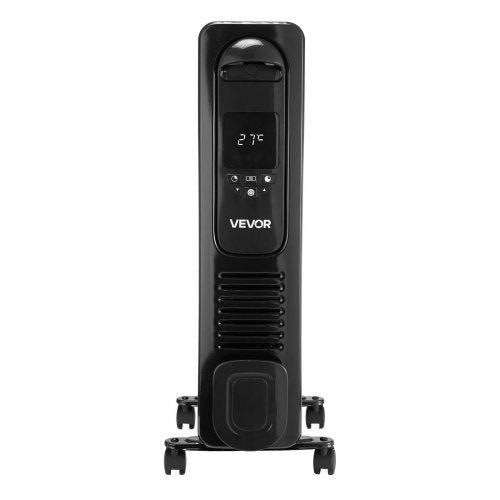 Electric Oil Filled Radiator 1500W Radiant Space Heater with LED Screen