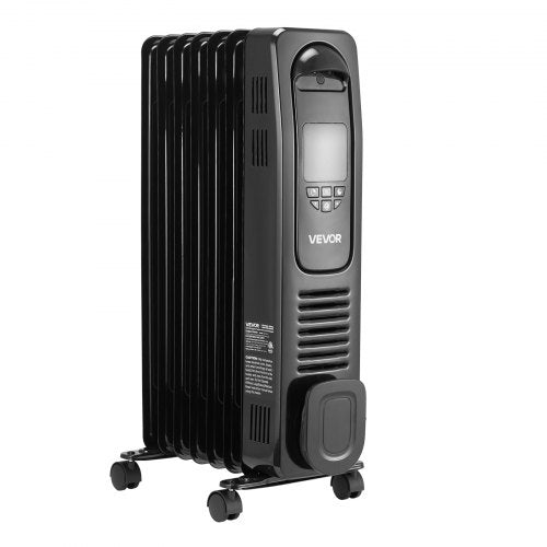 Electric Oil Filled Radiator 1500W Radiant Space Heater with LED Screen