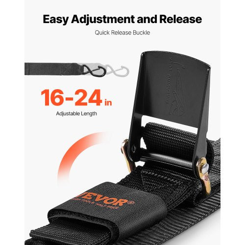Retractable Ratchet Straps 2 in x 2 ft Ratchet Tie Down Straps with Security