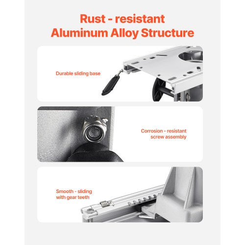 Boat Seat Pedestal Forward Backward Sliding Adjustment Aluminum Alloy