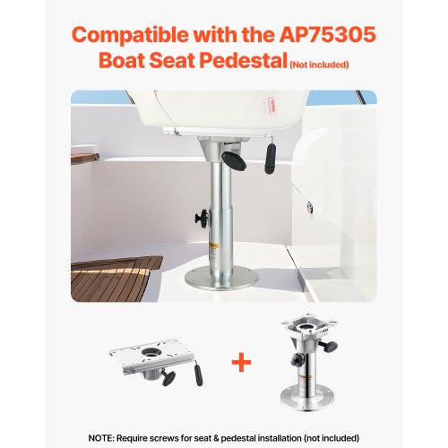 Boat Seat Pedestal Forward Backward Sliding Adjustment Aluminum Alloy