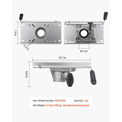 Boat Seat Pedestal Forward Backward Sliding Adjustment Aluminum Alloy