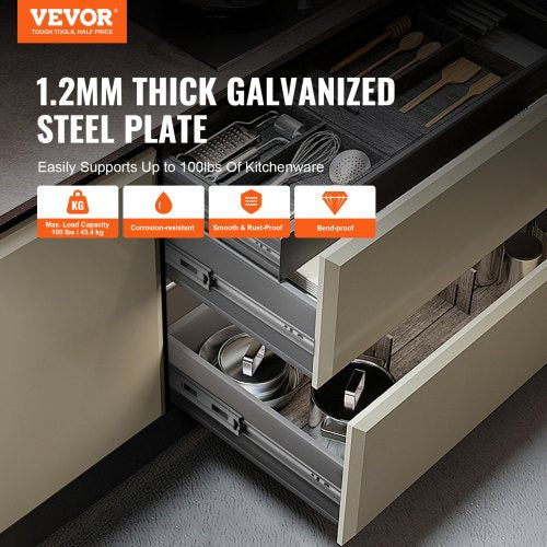 Drawer Slides Side Mount Rails SoftClose10 Pairs 22 Inch Heavy Duty Full