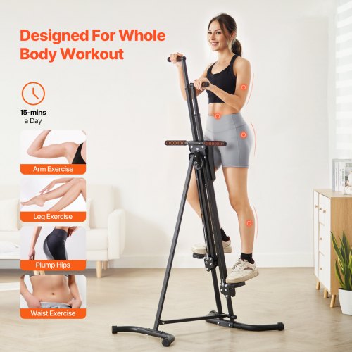Stair Stepper Step Range Exercise Machine Vertical Climber for Home Gym