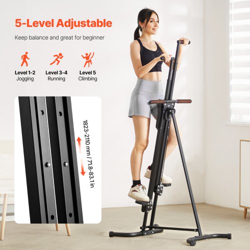 Stair Stepper Step Range Exercise Machine Vertical Climber for Home Gym