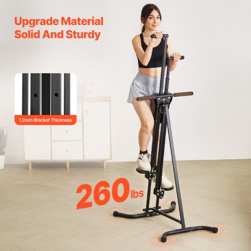 Stair Stepper Step Range Exercise Machine Vertical Climber for Home Gym