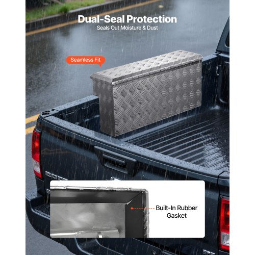 Truck Bed Tool Box Heavy Duty Aluminum Tool Box with Tread Patterns