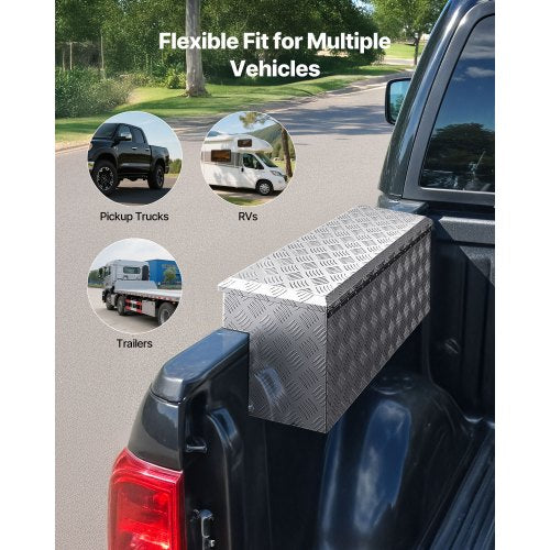 Truck Bed Tool Box Heavy Duty Aluminum Tool Box with Tread Patterns