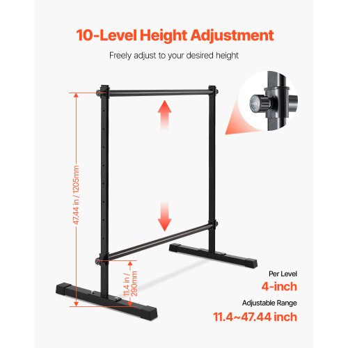Ballet Barre 4 Ft Double Barre Bar for Home Freestanding Portable Ballet
