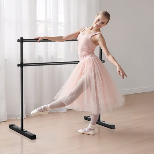 Ballet Barre 4 Ft Double Barre Bar for Home Freestanding Portable Ballet