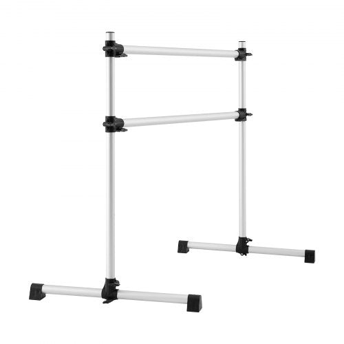 Ballet Barre 4 Ft Aluminum Double Barre Bar for Home Freestanding Portable
