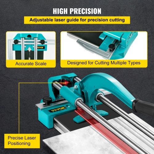 24 Inch Manual Tile Cutter Double Rails Professional Tile Cutter WAlloy