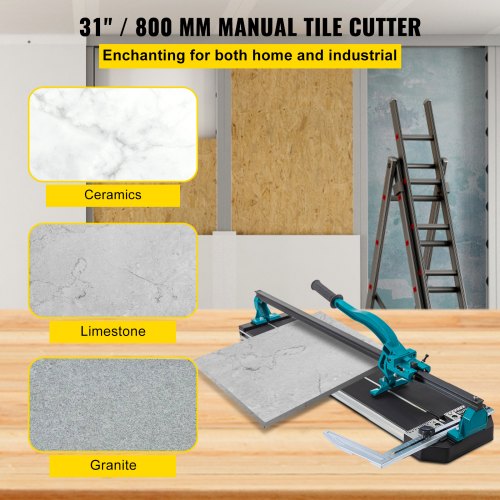 Tile Cutter 31 InchManual Tile Cutter Single Rail with Precise Laser