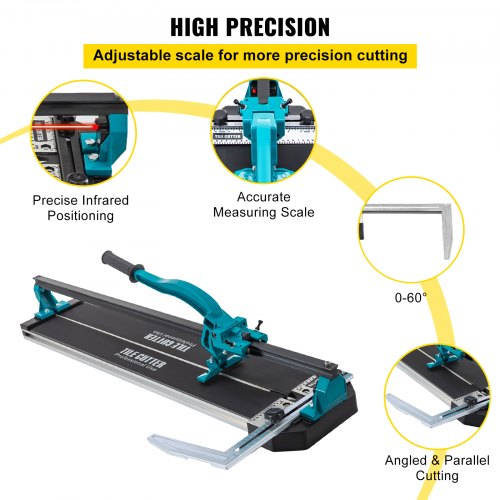 Tile Cutter 31 InchManual Tile Cutter Single Rail with Precise Laser
